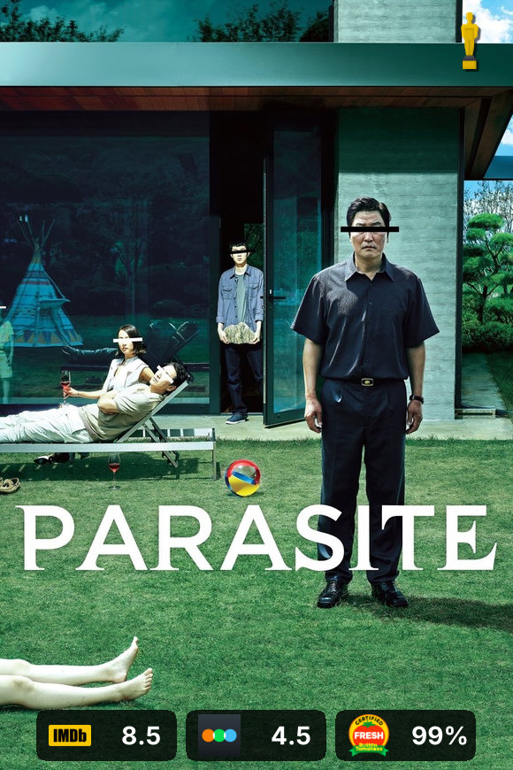 Parasite — rated poster designed with aioratings