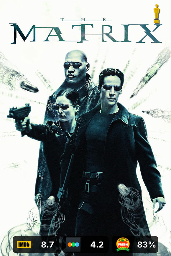 The Matrix — rated poster designed with aioratings